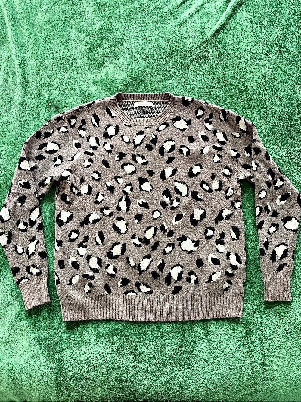 Leopard Print Crewneck Sweater